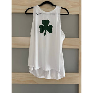 Nike Dri-Fit XXL White Green Clover Tank Top Sleeveless Athletic Jersey